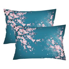 Cherry Blossoms Decorative Pillowcase Queen Size Set of 2 Cherry Blossom Flow...