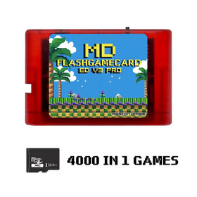 4000-in-1 Mega Genesis MD V3 Pro Game Card for SEGA Consoles with 4GB TF Card