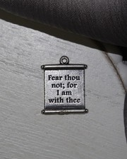 Retired James Avery 925 “Fear Thou Not For…” Scroll Charm 2.75G/0.7in