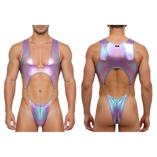 Vêtements de nuit homme sexy justaucorps bar combinaison brillant body lingerie maillot de bain rave - Photo 4/47