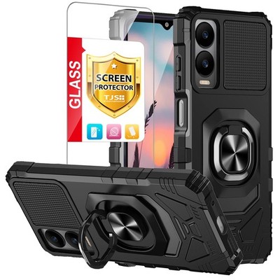 TJS Compatible for Cricket Icon 6 (SL219C) Case, AT&T Verge (SL219A) Black 