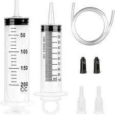 2 Stücke Spritze 100+200ml Spritze mit Schla...