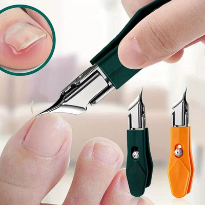 25° Angled Toenail Clippers Wide Jaw Stainless Steel Ingrown Nail Cutter Tool