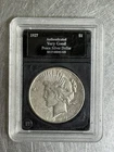 1927 S Silver Peace Dollar Authenticated Very Good Condition San Francisco