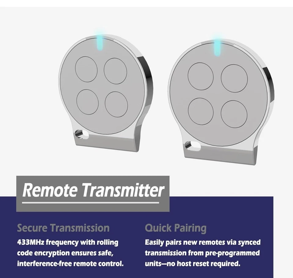 Solar Swing Gate Opener, 880lb Single-Arm Operator with Built-in 24V Lithium... - Image 4 of 4