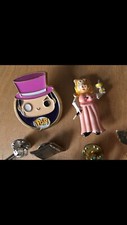 Pins Mix Lot, American Flag,mrs Piggy, NJ Pin,wethepeople Pin,rihnestones,9pcs