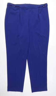 Edit Damen Hose blau Polyester Karotte Größe 20 L29 in Regular - Gummizug 
