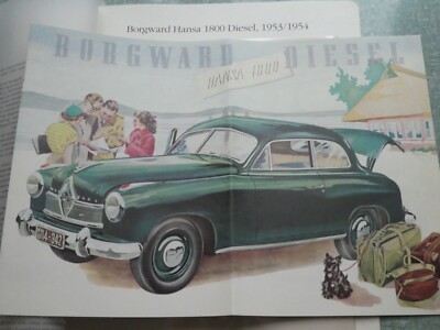 BORGWARD HANSA 1800 DIESEL PROSPEKT  1954 Archiv Verlag