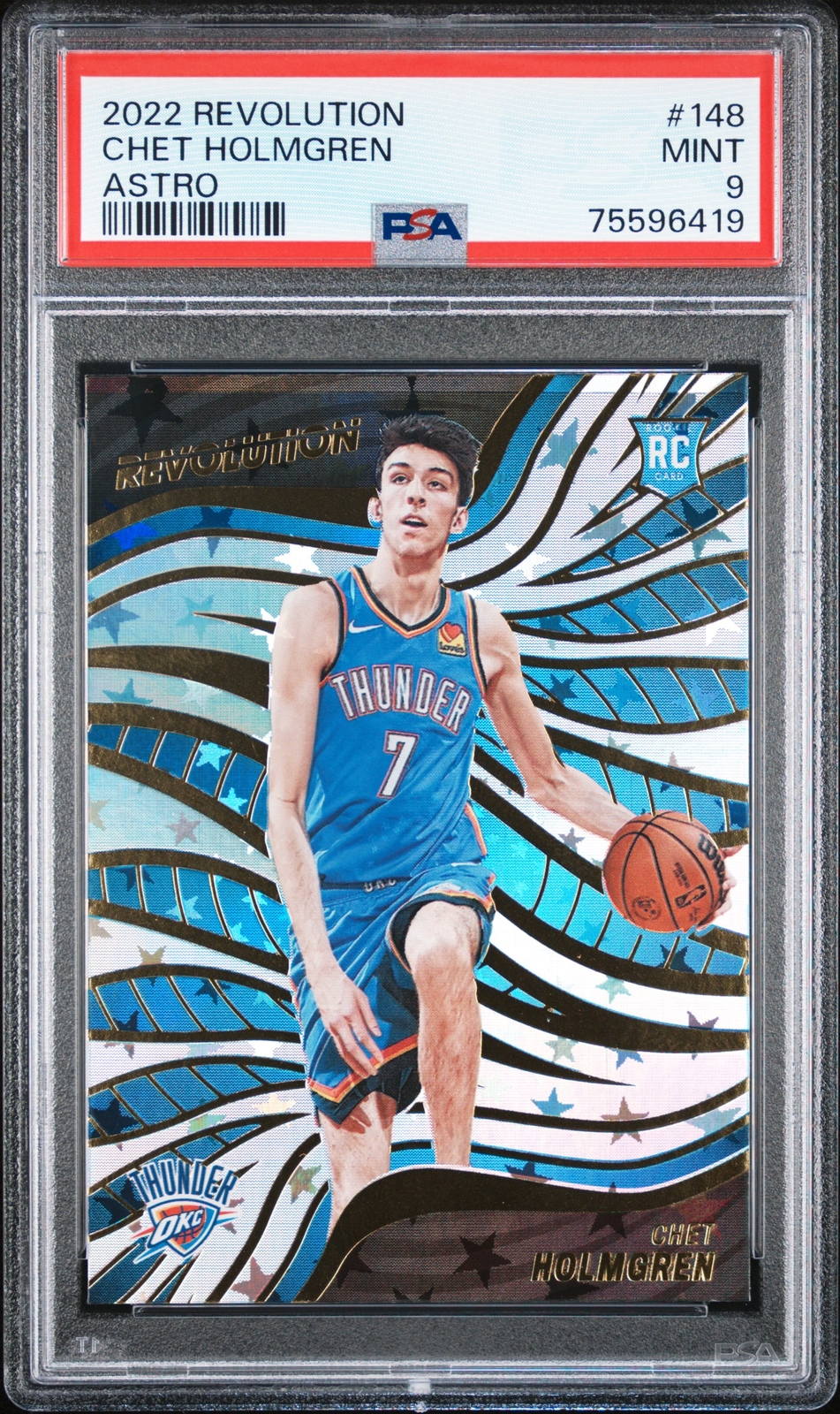 2022 Panini Revolution #148 Chet Holmgren Astro PSA 9 Rookie