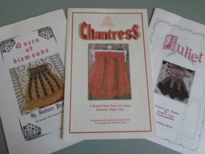 Barbara Pratt Victorian Beaded Knit Purse Patterns lot of 3