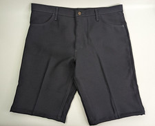 Wrangler Navy Shorts Men's Size 40 Navy Blue Pleated Polyester