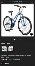 Schwinn 700c/28" Trailway Women's Hybrid Bike, 21 Speed, Blue