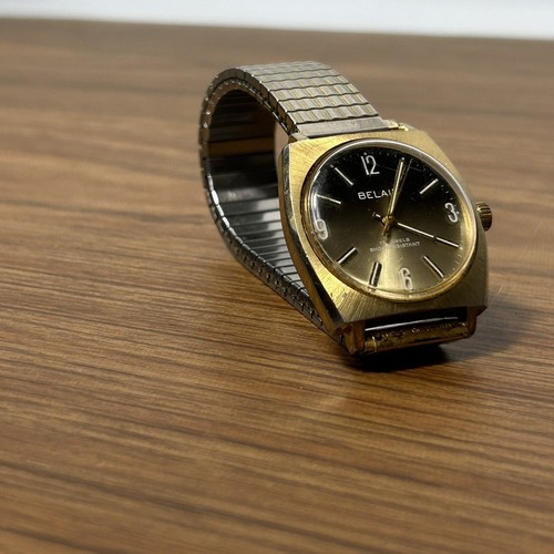 Vintage BELAIR 17j Manual Wind NOS Gold Plate Watch Works - Picture 9 of 10