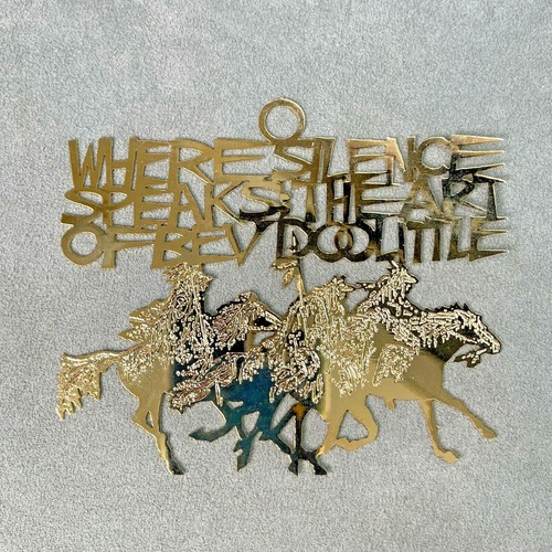 "Where Silence Speaks" by Bev Doolittle Metal Art Ornament Indians Horses - Picture 2 of 4