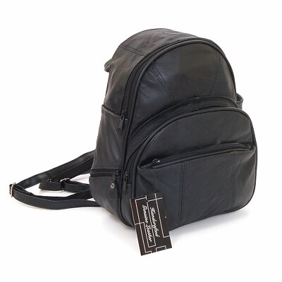 Leather Backpack Purse Mid Size & Convertible into single strap sling Bag or Bac