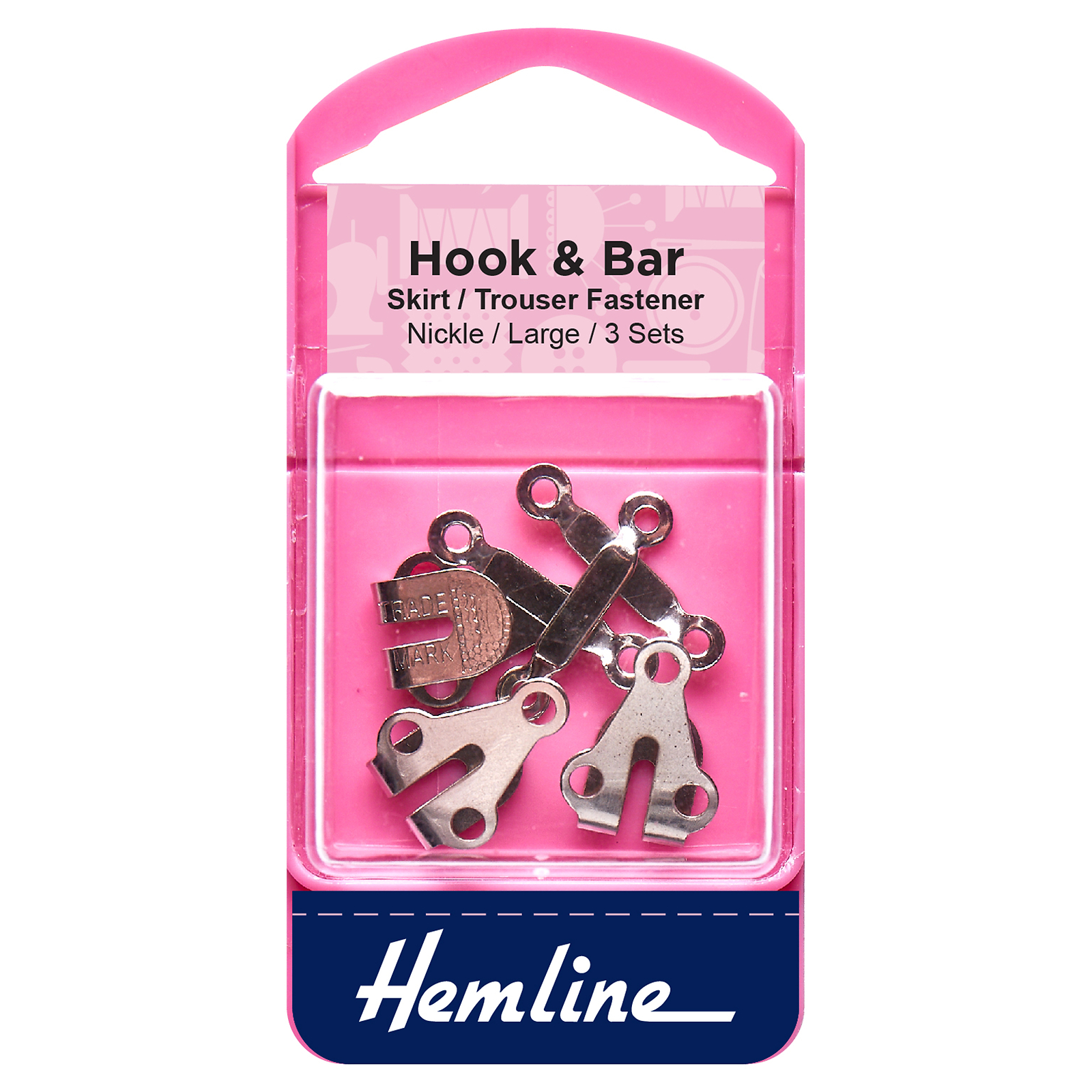 Hemline Skirt / Trouser Hook & Bar Fastenings - Large - Image 2