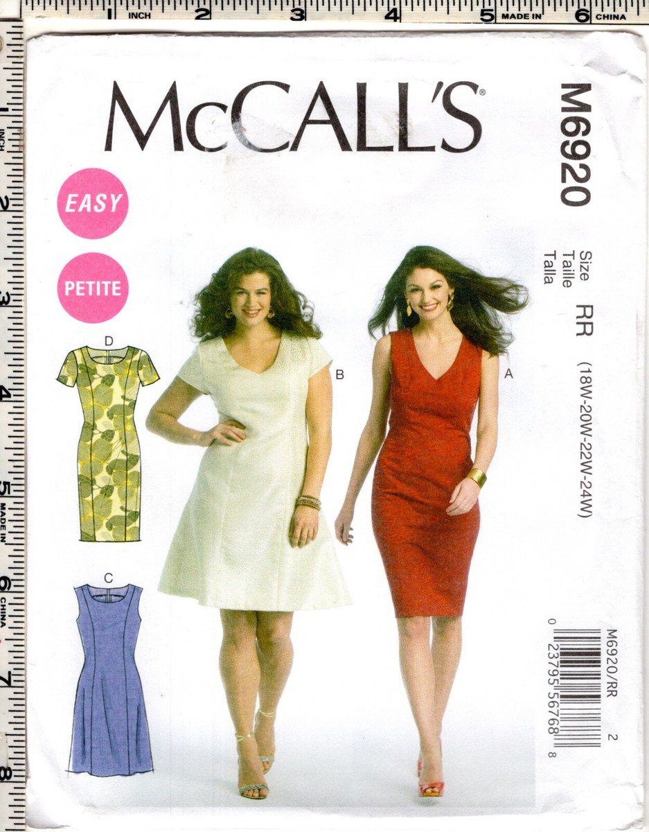 Misses'/Miss Petite/Women's/Women's Petite Dresses 2014 McCall's M6920  18W-24W | eBay