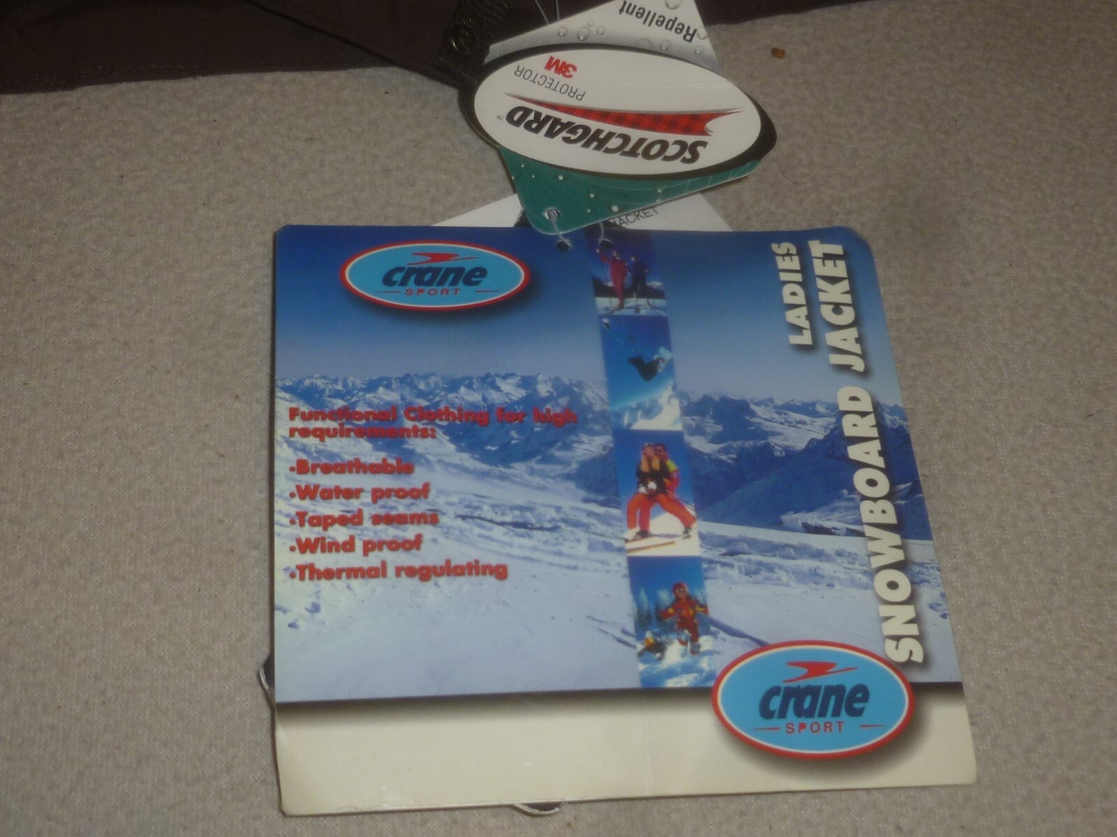 NEW CRANE SPORTS SNOWBOARD JACKET SIZE M WOMANS SKI SCOTCHGARD