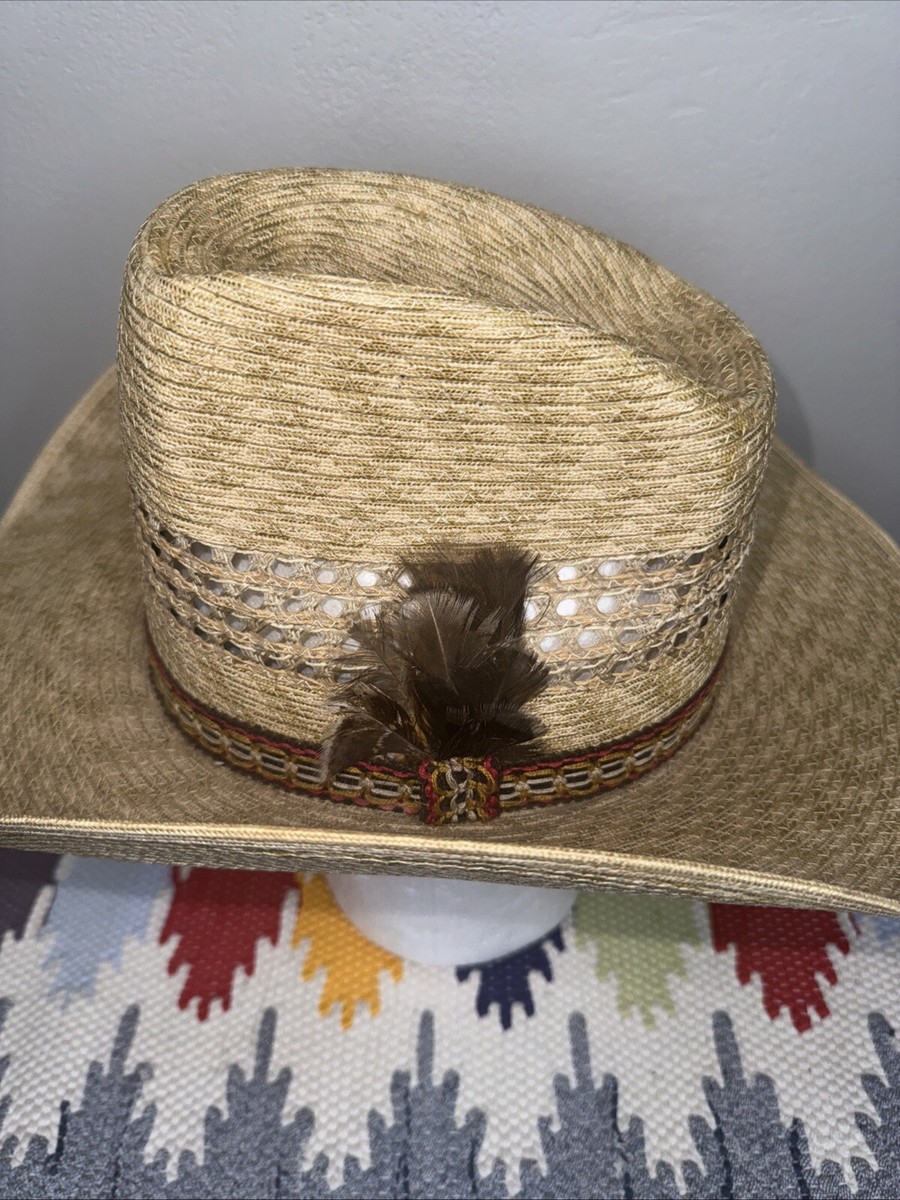 Rio grande cowboy hat chijuajua great for festivals or any western attire RIO GRANDE Men Size 57 (7 1/8) Chihuahua Mexico Hard Straw  main image 2