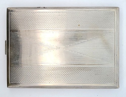 POLISH BAUHAUS SUPREMATISM 800 SOLID SILVER CIGARETTE CASE ART DECO VERY RARE - Picture 3 of 11