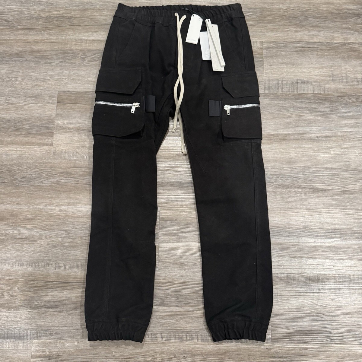 Size S IT 48 Rick Owens Mastodon Cargo Pants in Black Men