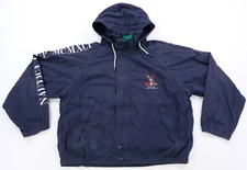 Rare Vintage NAUTICA World Sailing Championship Spell Out Sleeve Jacket 90s SZ L