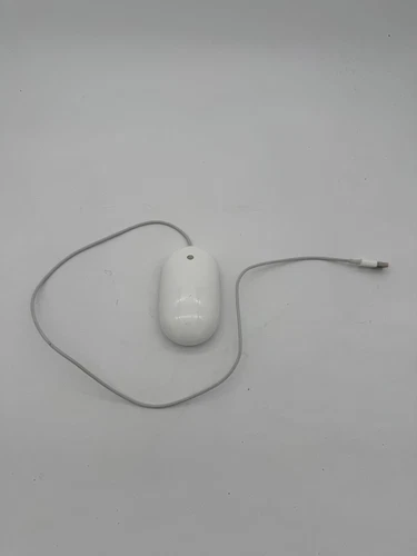 Apple Mighty Mouse A1152 - USB Wired - WHITE - USED - TESTED AND WORKING