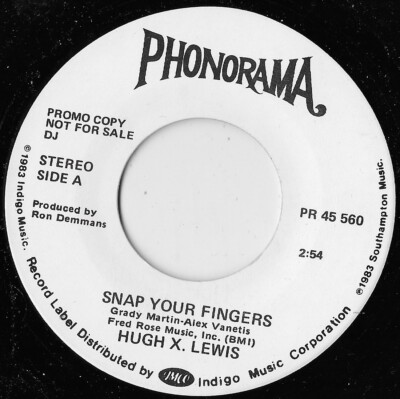 Snap Your Fingers / Hugh X. Lewis (Promo) NM