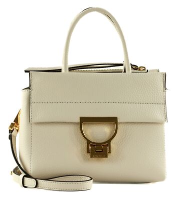 COCCINELLE Arlettis Handbag Handtasche Umhängetasche Tasche Blanco creme Neu