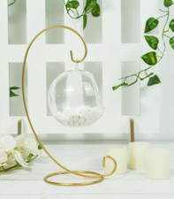 24 Pcs Ornament Display Stand 9" H Iron Hanging Stand Home Wedding Table Gold