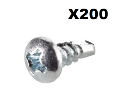 Lot De 200 Vis Pour Rail Et Plaque De Plâtre - Dimensions 3,5 X 9,5 Mm