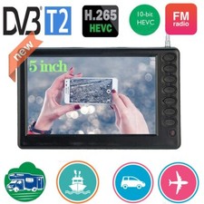 New Europe 5 Inch Digital Tv With DVB-T2 FM ATV H265 Hevc 10 Bit Battery Decoder