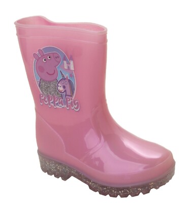 Peppa Pig Rain Boots For Girls Waterproof Rubber Wellies With