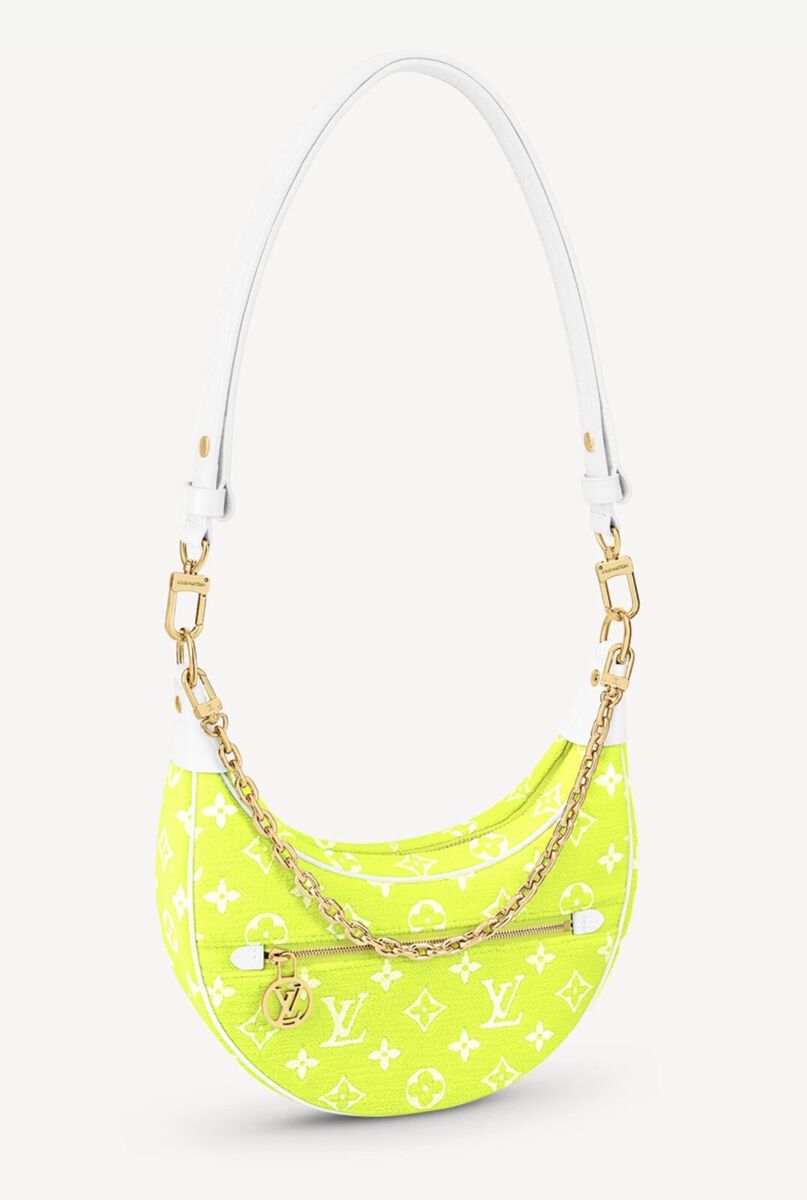 Louis Vuitton Loop Shoulder Bag Yellow Velvet Monogram Louis Vuitton Loop Shoulder Bag Yellow Velvet Monogram