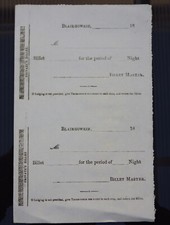 4 ANTIQUE MILITARY BLAIRGOWRIE ARMY BILLET VOUCHERS~19th CENTURY SCOTLAND/PERTH