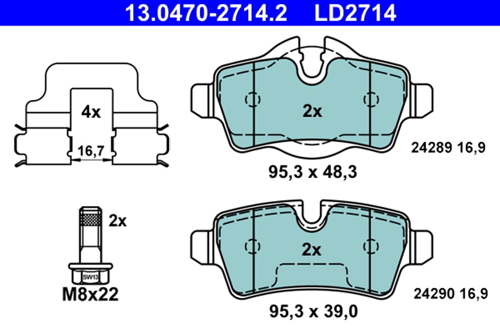Plaquettes de frein Mini Cooper 1.4 1.6 2.0 céramique anti-bruit pour freinage avant arrière