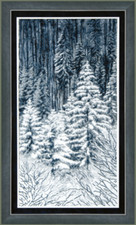 Counted Cross Stitch Kit Winter forest DIY Charivna mit