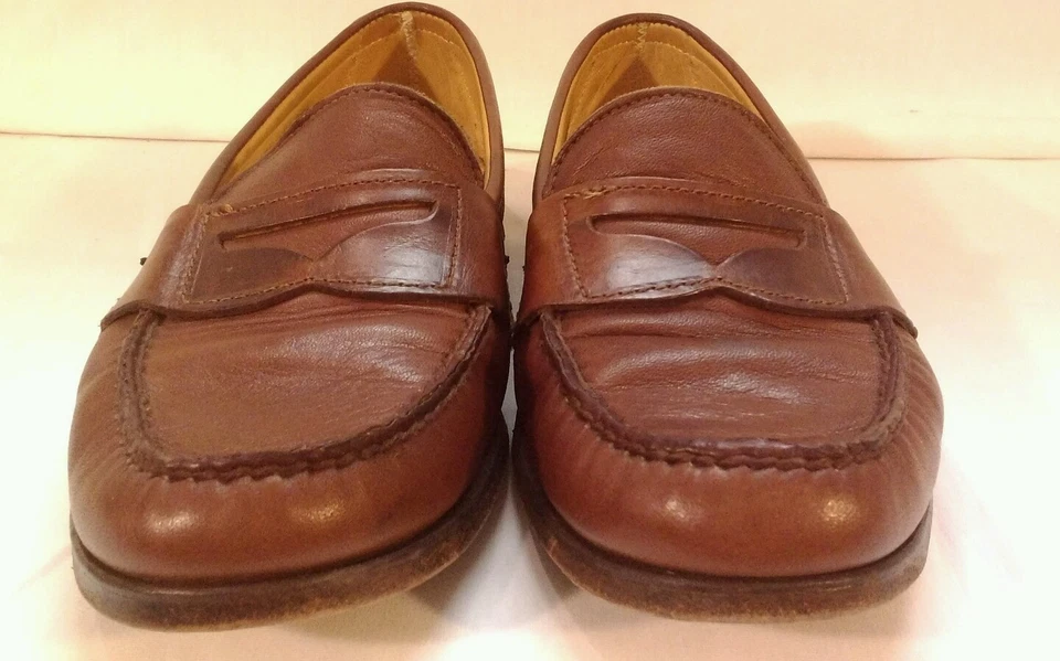 Mocasines vintage Bass Weejuns Penny 8,5 C Cornell caramelo marrón oscuro Foto 2 de 4