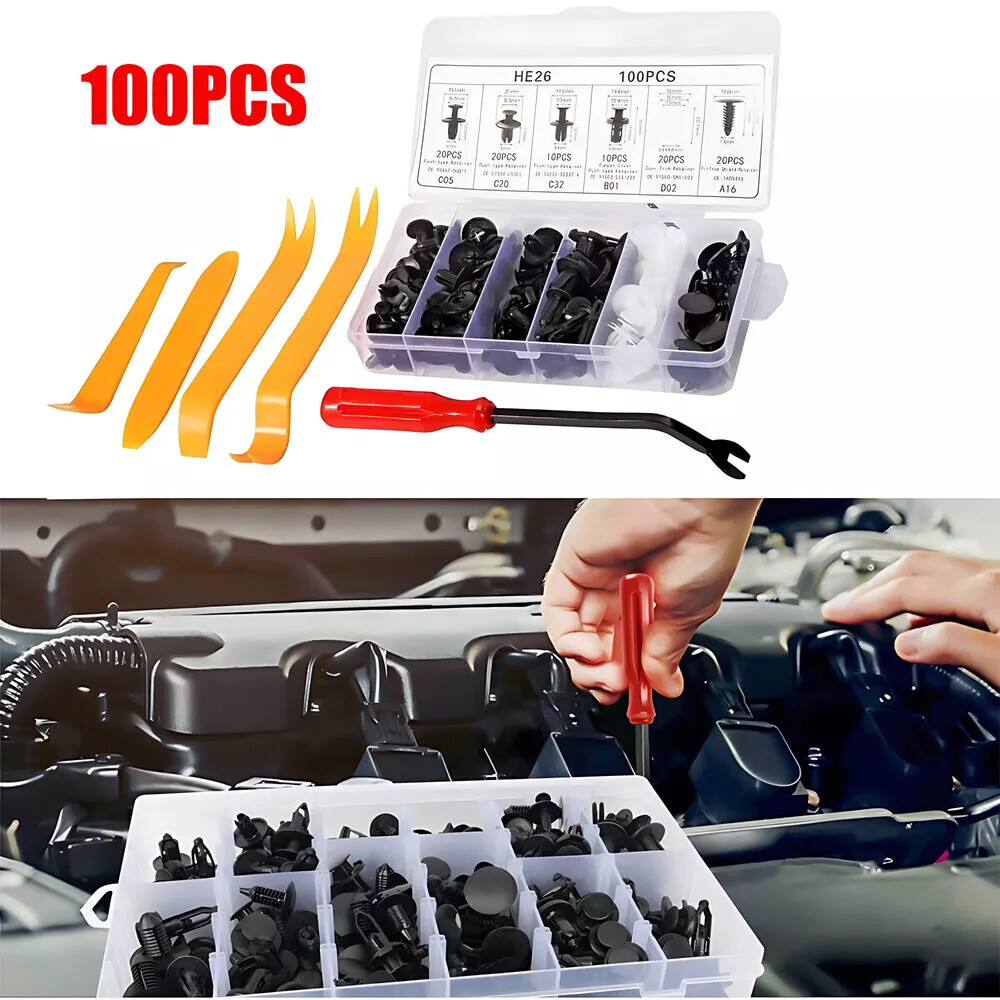 For Toyota Car Push Pin Rivet Bumper Door Trim Panel Retainer Clip Fastener Kit