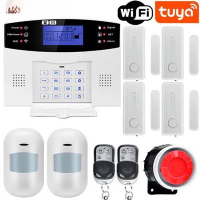 WIFI GSM Alarm System With Wireless Wired Motion Sensor Detector Tuya APP