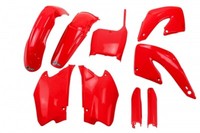 Set Plastics Motorradverkleidungen Honda Cr 125/250 2000 - 2001 Rot Ufo Plast