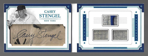 Casey Stengel 2017 Panini National Treasures Cut Signature Material Booklets 3/3