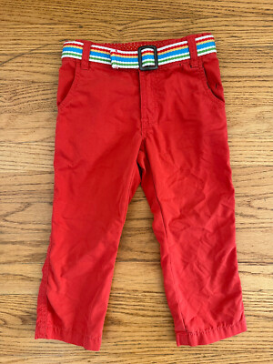 Genuine Kids OshKosh Toddler girl 2T TRed w/Belt Adjustable Pants