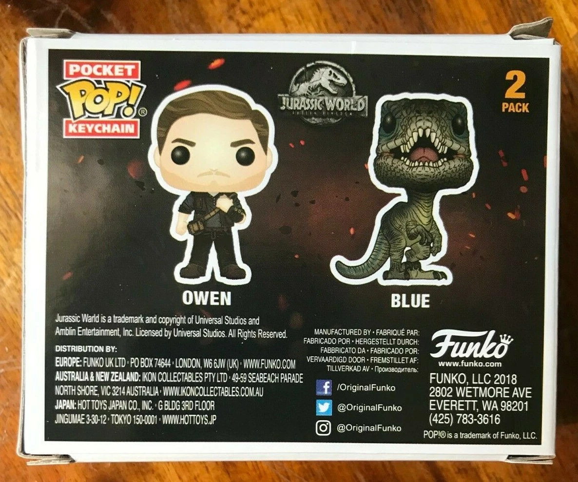 Funko Pocket POP Jurassic World Blue Key Chain Multicolor