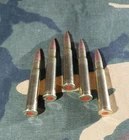 303 BRITISH SNAP CAPS SET OF 5 "SAFETY RED" BRASS AND FMJ