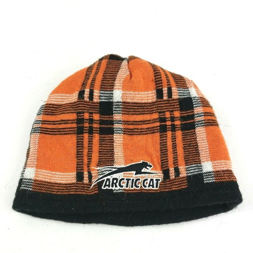 Arctic Cat Plaid orange black Beanie 
