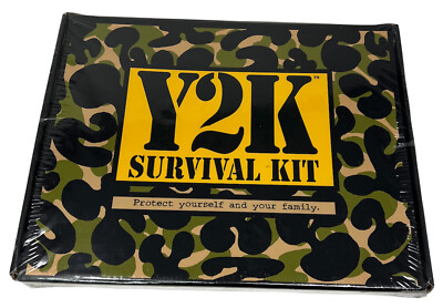 1998 New NIP Y2K Survival Kit Protection Hunt Compass Food Water Supply Toy Box