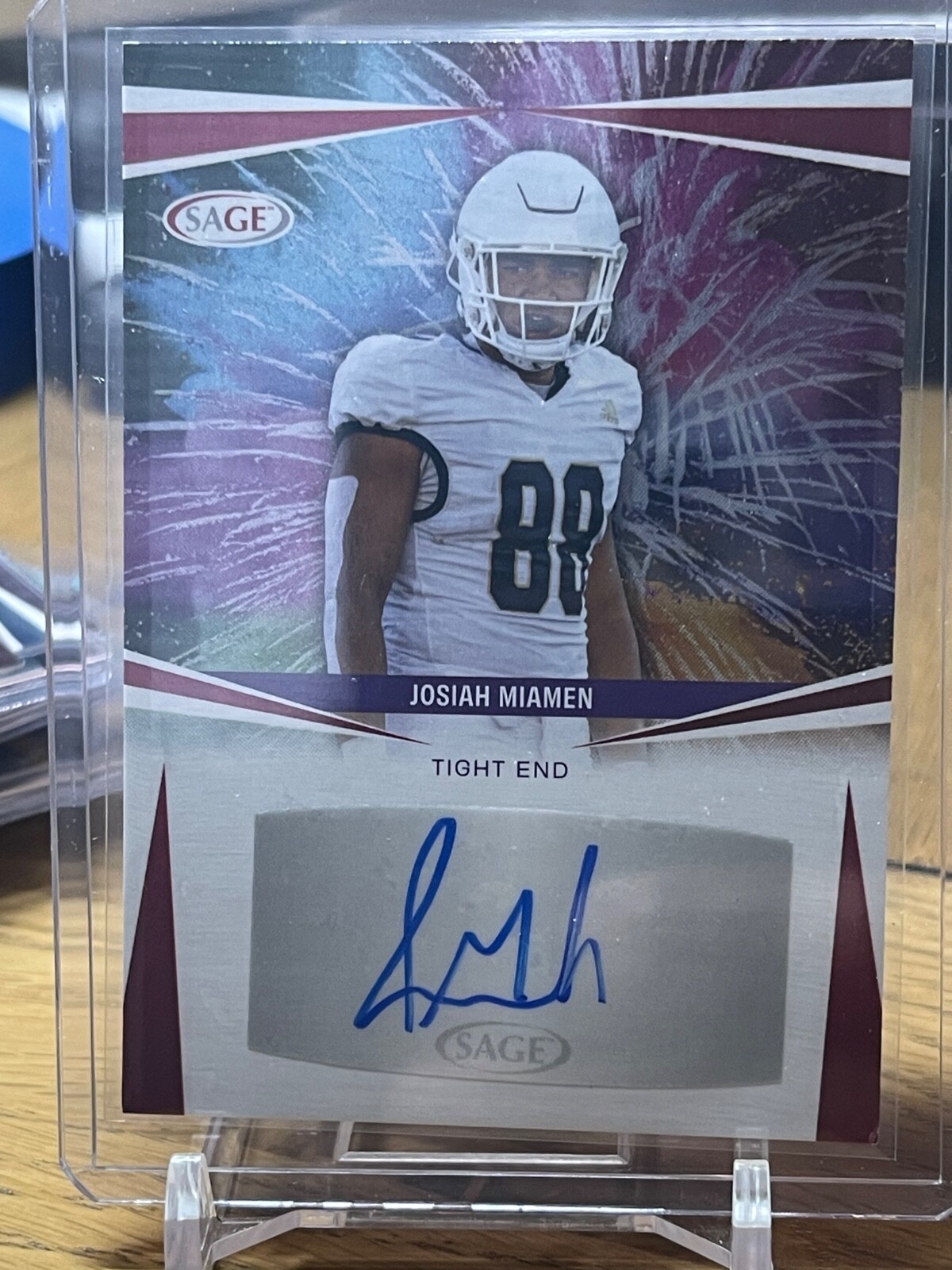 Josiah Miamen 2025 Sage Low Series Rookie Auto #A-JM2 FIU Panthers RC Autograph