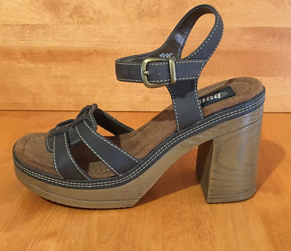 Bongo Y2K Platform Brown Sandals Ankle Strap 4
