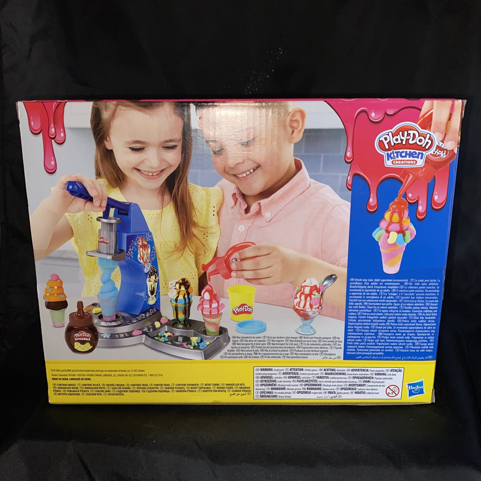 PlayDoh Kitchen Creations Drizzy Ice Cream Playset 6 NonToxic Colors